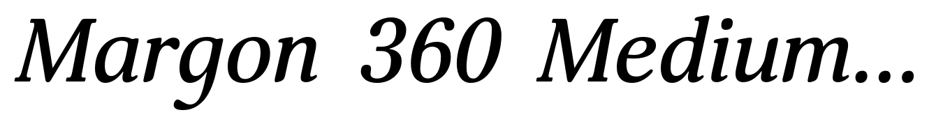 Margon 360 Medium Italic